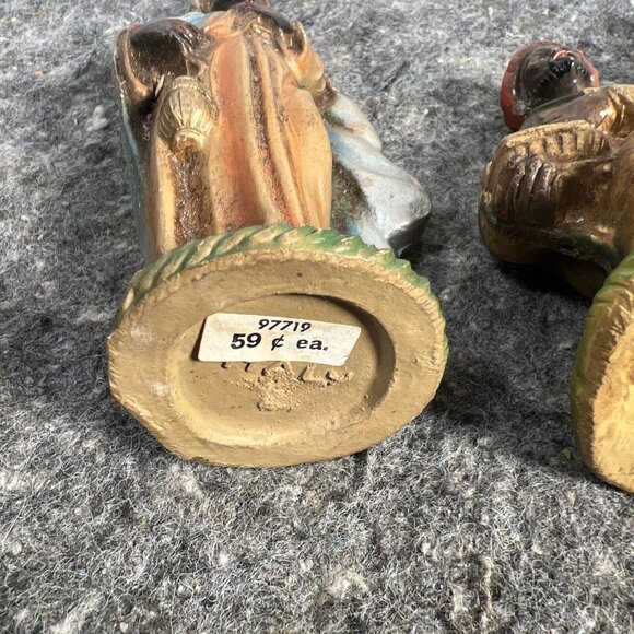 Vintage Early Italy 3 Wise Men Nativity  Gold Frankincense Myrrh Christmas - Picture 9 of 12